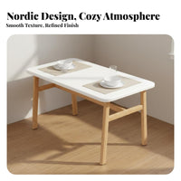 Modern Rectangular Dining Set Space-Saving Design Wooden Dining Table and Chair Set Stable Structure Home Furniture for Homeowners, Apartment Dwellers