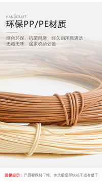 Square Rattan-Style Laundry Basket for Home and Bathroom Use