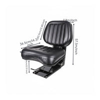 High-Density Foam Cushion Tractor Shock-Absorbing Seat Slide Rail Mount Forklift Replacement Seat Effortless Sliding Rails