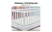 Decorative Piece Miniature Baby Crib Imaginative Play 1/12 Scale Doll Bed Realistic Design 1:12 Scale Doll Crib Highly Detailed for Collectors, Hobbyists, Miniature Scene Building