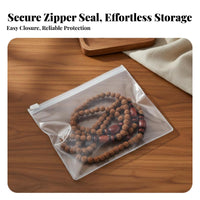 PVC Jewelry Pouch Airtight Seal Anti-Oxidation Storage Pouch Reusable Clear Jewelry Bag for Collectors, Crafters, Travel, Drawer Organization, Gifting