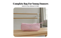 Ballet Footwear Pouch Lightweight Ballet Shoe Storage Bag Elegant Design Pink Dance Pouch for Dancers, Ballerinas, Rehearsal, Performances