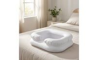 Inflatable Shampoo Basin with Hose Cushioned Inflatable Hair Washing Basin with Pillow Easy-to-Wipe Shampoo Bowl for Home Care