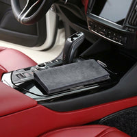 Double-Sided Coral Fleece Car Drying Towel with Suede Towel Finish, High Absorbency Cloth for Car Washing, Bound Edges Dark Gray 1 Pack