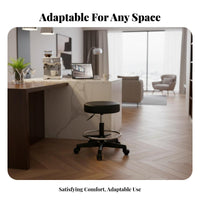 Adjustable Rolling Stool Optional Spine Support Assistance Adjustable Round Rotating Stool High Weight Capacity Easy to Assemble
