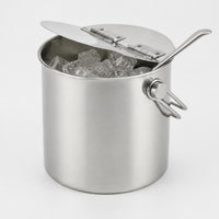 Stainless Steel Ice Bucket with Handle, KTV Champagne Beer Wine Cooler, Commercial Kitchen Portable Ice Cube Bucket