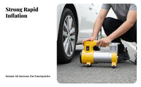 Portable Car Tire Pump 100W High Power Portable Tire Inflator Builtbuilt-in Inflator for Engineists, Enginecyclists, Nighttime, Outdoor, Garage