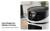 Cools & Humidifies Desktop Misting Fan Low Noise Operation Desktop Air Cooler 8-Hour Timer for Office Workers, Students, Bedroom, Dorm Room
