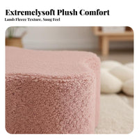 CumulusShaped Pouf Minimalist Design Low Stool Cream aesthetic for Homeowners, Adults