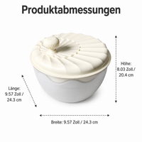 Manual Salad Spinner, Kitchen Helper for Washing and Drying Salad, Large Capacity 24.3x22.3x20cm, White