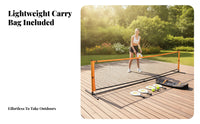 Perforated Balls Pickleball Set with Paddles Carry Bag Included Portable Pickleball Net System Wrist Strap