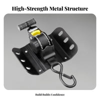 Heavy Duty Retractable Tie-down Strap Quick Release Retractable Ratchet Strap Safety Hooks for Movers, Campers, Roof Rack, Boating, Workshop