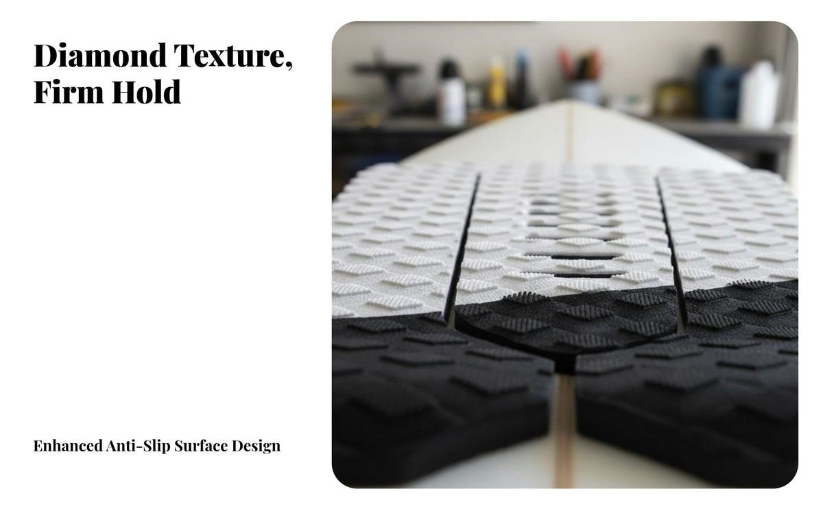 Foam Surfboard Traction Pad Grooved Texture Surfboard Tail Pad Foam Deck Grip Surfing Accessory for Surfers, Aquatic Activities