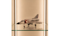 French Fighter Jet Historic Fighter Model Plane Silvery Die-Cast Aircraft toy Detailed Cast-Metal Plane Model for History Buffs