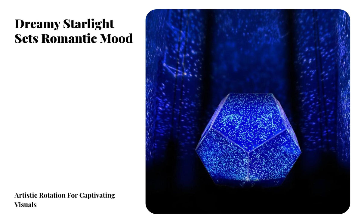 Star Caster Romantic Atmosphere Celestial Light Caster 360° Rotation Celestial Display Night Light for Family, Adults, Bedroom, Relaxation, Parties