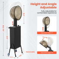 Portable Salon Hair Dryer with Stand, Steam Treatment, Timer (US Plug)