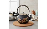 Japanese Cast Iron Teapot Copper Lid Iron Teapot Kettle Uncoated Vintage Tea Kettle for Home