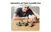 1:144 Armored Vehicle Model Set Easy Assembly Scale Model Armored Vehicle Miniature Armed Forces Vehicle Collection Glue No-Glue