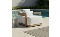 Weather-Resistant Teak Wood Sofa Set Luxury Look Teak Outdoor Sofa Easy to Clean Modern Garden Loveseat Set for Designers, Hotels, Villa, Terrace