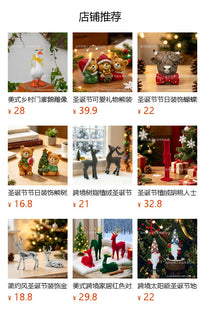 Resin Goose Christmas Decoration for Porch and Garden