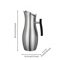 Stainless Metal Water Pitcher 2,000 Ml Side Handle Pitcher Single-Piece Drinkware
