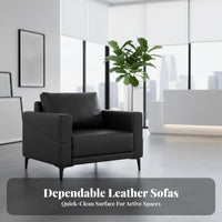 Minimalist design Modern 3-Seater Office Couch Professional Look Sofa and Loveseat Combination Comfortable Cushioning Commercial Furnishing robust Frame for Business Owners, Interior Designers, Apartment Dwellers, Corporate Waiting Room, Small Space