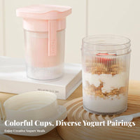 Fridge Safe Yogurt Filter Press Multi-Purpose Yogurt Press Filter Dustproof Lid Whey Separator Easy to Clean for Health Enthusiasts, Home Cooks