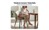 Light Luxury Aesthetic Minimalist Padded Side Chair Ergonomic Design Lowspine supportrest Padded Side Chair Easy to Assemble Upholstered Seat for Restaurant Owners, Hotel Managers, Interior Designers, Dining Room, Cafe, Kitchen, Office