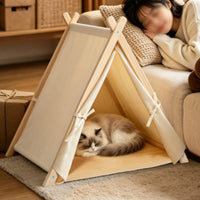 Cat Tent Bed Portable Pet Tent Non-Slip Bottom Foldable Cat House for Cats