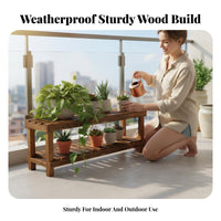 Multi-Layer Design Tiered Flower Shelf Anti Tiered Plant Shelf Stepped Structure Garden Furniture Multipurpose for Gardeners, Home Decorators, Homeowners, Outdoor, Balcony, Indoor, Living Room