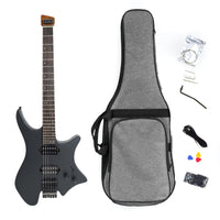 No-Headstock Electric Guitar Black Hardware Tonewood Body Electric Guitar Fixed Bridge String Instrument