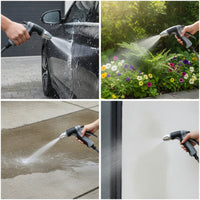 Adjustable Water Spray with Metal Nozzle Ergonomic Handheld Water Nozzle Anti-Slip Sprayer Compact for Outdoor Rinsing