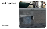Kitchen Storage Unit Storage Cabinet Large Capacity Multi-Layer Food Pantry Sturdy and Cabinet with Mesh Doors for Cooks, Bedroom, Hallway, Washroom