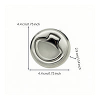 Stainless Steel Embedded Pull Handle Lock Mirror-Polished Flush Pull Lock Low-Profile Hardware Compact for Recreational Vehicle Panels