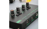 4-Channel Headphone Amplifier Compact Stereo Headphone Amp Metal for Artists, Podcast Station