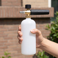 Car Cleaning Foam Sprayer for Professional Car Wash, Heavy Duty Copper and Aluminum Car Detailing Tool, 1L Bottle with 1/4 Inch Quick Connect