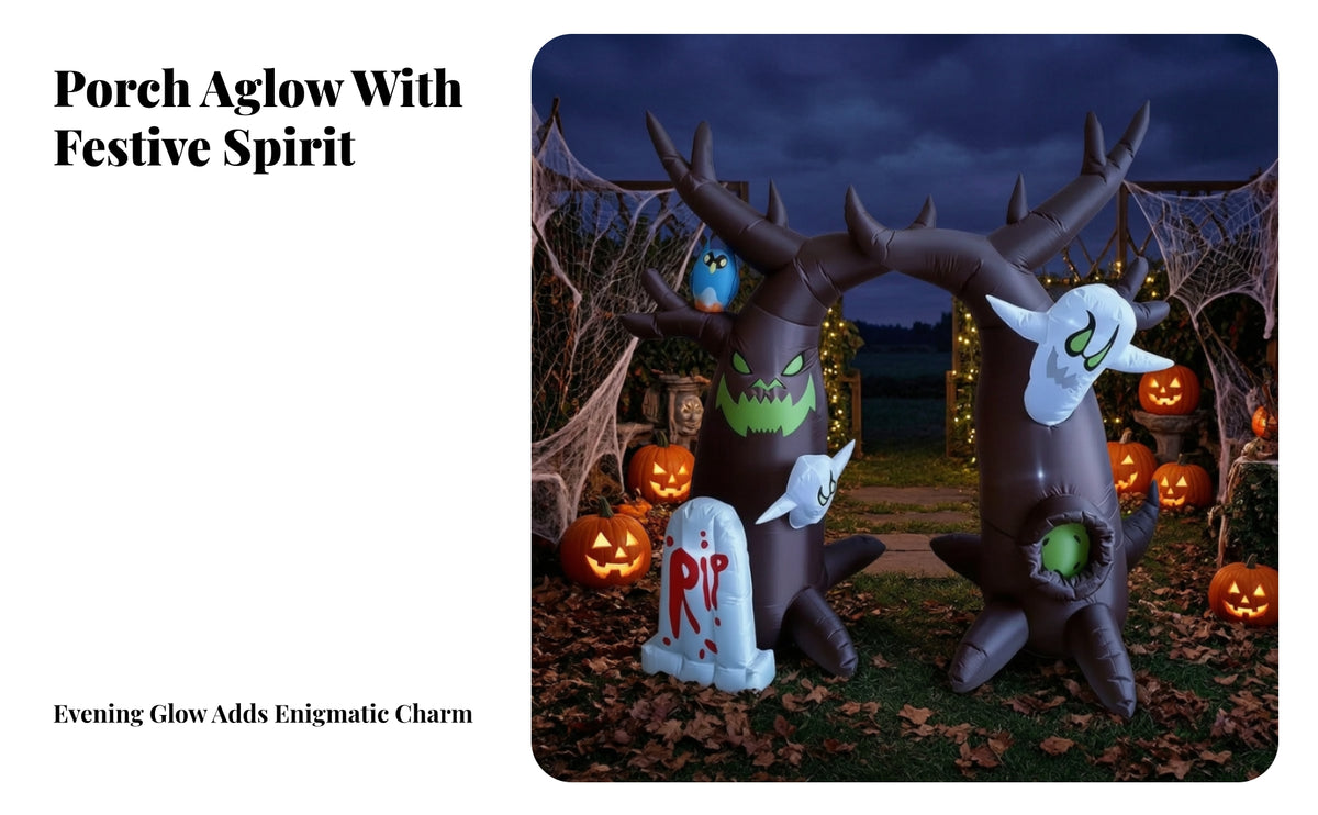 Halloween Inflatable Scary Tree Decoration for Outdoor Party and Yard, AU Plug