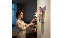 Fairy Wall Lamp Carved Fairy Figurine with Lantern Storybook Decor for Girls, Bedroom