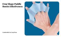 Webbed Swimming Gloves High Frog Hand Paddles Improves Form Silicone Swimming Hand Webs for Beginners, Triathletes