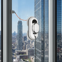 Handshands-off Window Cleaning Robot Slim Robotic Window Cleaner Electric Appliance Oval for Homeowners, Renters, High Panes, Home, Office