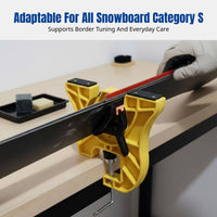 Snowboard Tuning Bracket, Clamp for Board Maintenance, Soft Plastic, Secure Support for Repairs