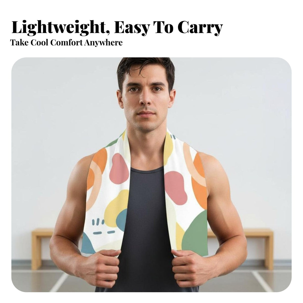 Cooling Sports Towel Lightweight Gym Fitness Towel Neck Cooling Wrap Machine Launderable Reusable for Athletes, Running, Cycling