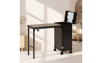 Fold-out Makeup Case with Table Portable Rolling Vanity Station Hard-Sided Makeup Train Case with Drawers Built-Info Nail Technicians, Beauty Salons, Studios