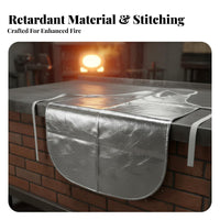 Aluminum Foil Apron Spill-Resistant Heat Resistant Apron Retardant Work Smock for Foundry Workers, Welders, Smelting, Metal Joining