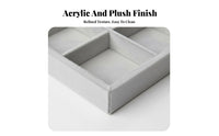 Transparent Clear Compartment Stackable Organizer Tray particle-resistantresistant Jewelry Box Insert for Crafters, Hobbyists, Display Case, Craft Table, vanity Top, Drawer