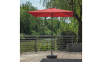 Rectangular Umbrella with Base Tilt-Adjustable Patio Umbrella with Base Sunsun-Blocking Freestanding Shade Canopy for Balcony, Garden