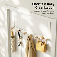 Bedroom Over the Door Hook Rack, Storage Organizer and Hanging Carbon Steel Coat for Dorm Room Students