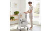 Beauty Salon Cart with Drawers Sleek Utility Cart with Drawer Easy to Clean Rolling Salon Trolley for Estheticians, Permanent Makeup Artists