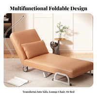 Two-WayUse transformable Armchair Foldable Pull-pull-open Sleeper Chair Space-Saving Sofa Bed Movable with casters for Apartment Dwellers, Homeowners, Office Workers, Small Spaces, Balcony, Study Room, Bedroom