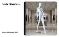 High-End Fiberglass Mannequin Elegant Design women's Clothing Mannequin Stable Base Female Display Figure Long-Lasting for Shop Merchandisers, Fashion Designers, Window Displays, Boutiques, Shopping Malls, Exhibitions